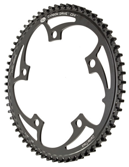 Gates Carbon Drive CDX CenterTrack Front Belt Drive Ring - 60t 5-Bolt 130mm BCD BLK