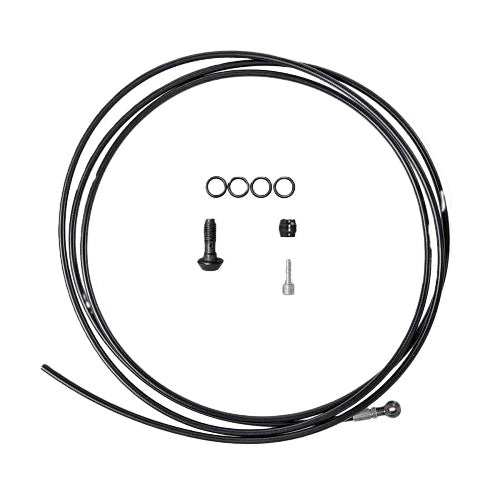 Magura Hydraulic Brake Hose - 2500mm Banjo Line Fitting Black