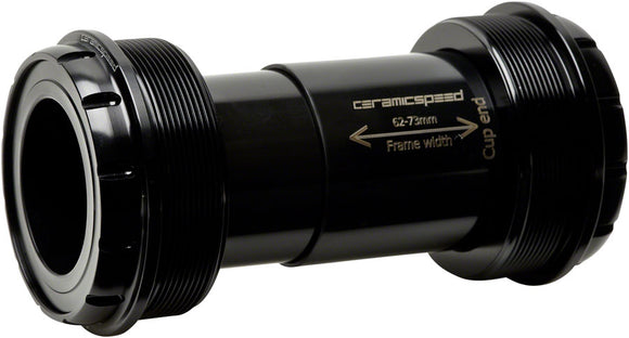 CeramicSpeed T47/73 Bottom Bracket - Shimano MTB Coated Races Black