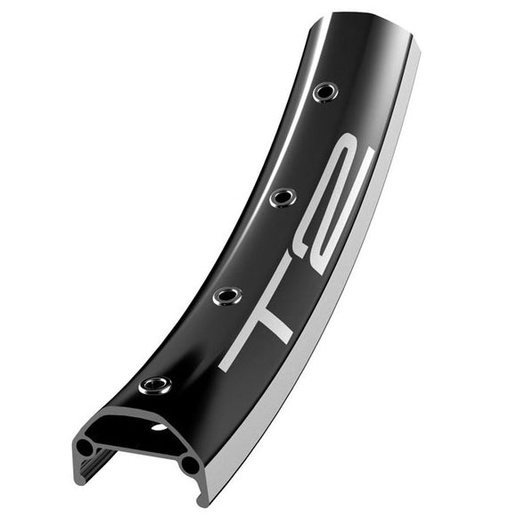 Halo T2 24" Rim CNC Sidewall 36h Black/Silver