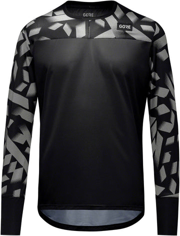 Gorewear Trail KPR Daily Long Sleeve Jersey - Black/Lab Gray Men's Medium