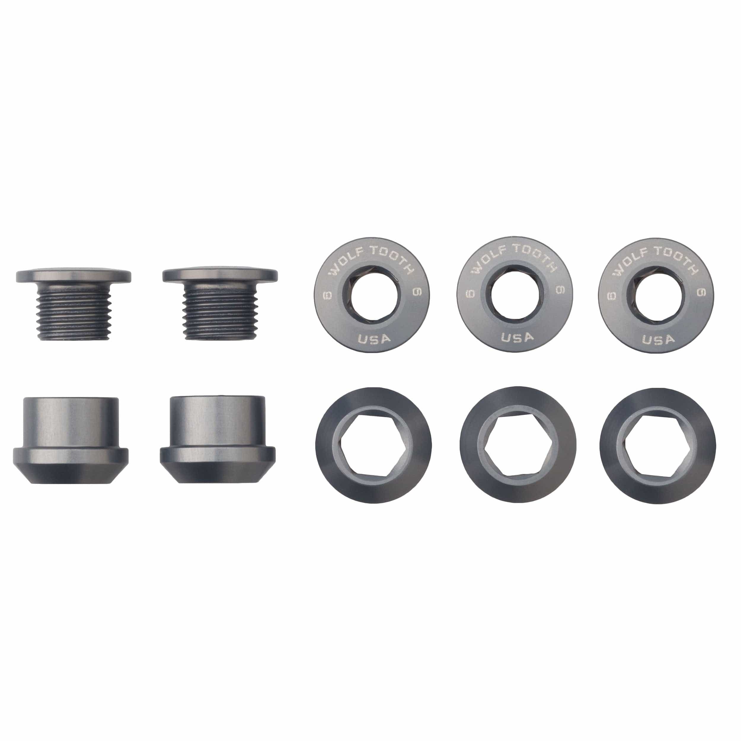 Wolf Tooth Set of 5 Chainring Bolts+Nuts for 1X