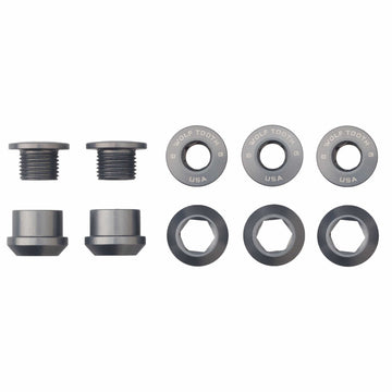 Buy grey Wolf Tooth Set of 5 Chainring Bolts+Nuts for 1X