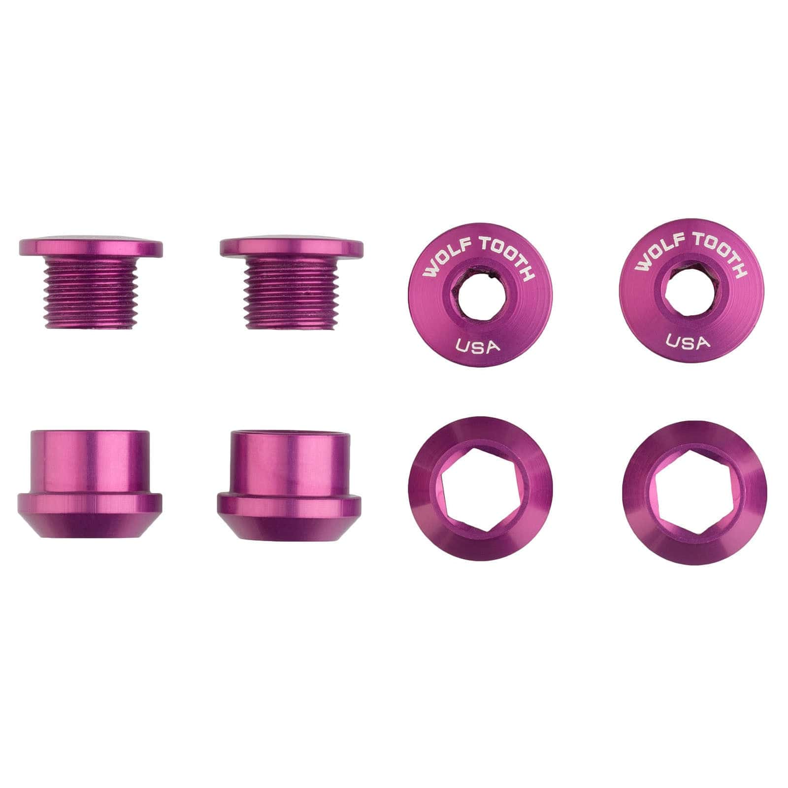 Wolf Tooth Set of 4 Chainring Bolts+Nuts for 1X