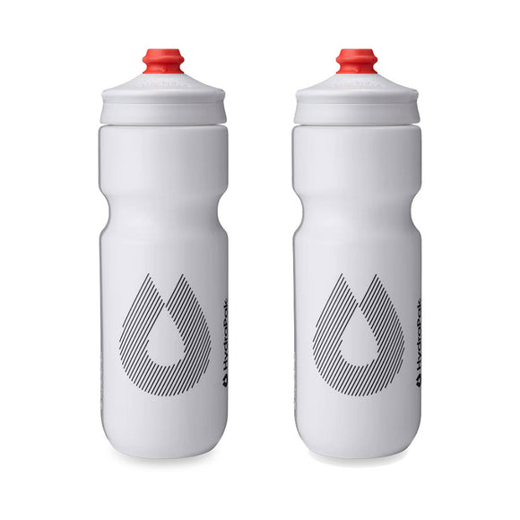 Polar/Hydrapak Breakaway Surge 2 pack Water Bottle 740ml / 25oz White Set