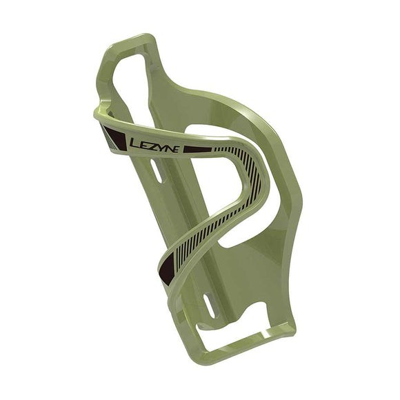 Lezyne Flow SL Water Bottle Cage - Right Side Entry Army Green