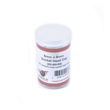 Wheels Manufacturing M5 X 8mm Socket Head Cap Screw Stainless Steel Bottle/50