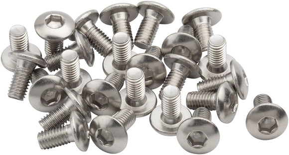 BikeFit Cleat Screws 25-Pack 8mm Universal / Look / Shimano Compatible 4mm Hex M5 X 0.8