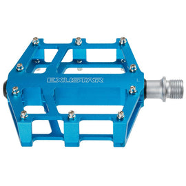 Exustar E-PB525 Platform Pedals Body: Aluminum Spindle: Cr-Mo 9/16'' Blue