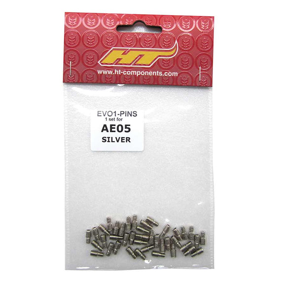 HT Components AE05(EV01) Pedal Pin Kit - Silver