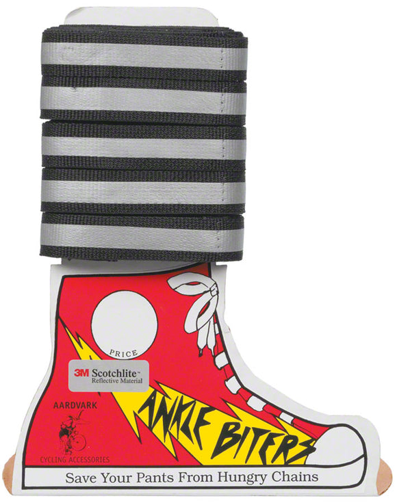 Aardvark Ankle Biters Reflective legbands Black Cd/25