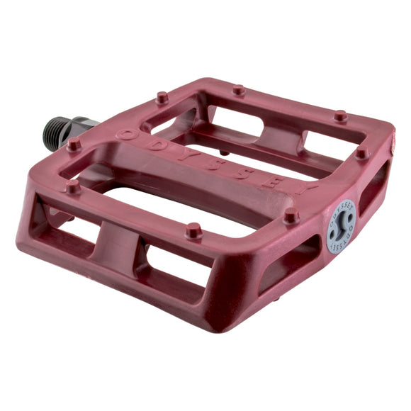 Odyssey Grandstand V2 PC Pedals - Platform Composite/Plastic 9/16" Maroon