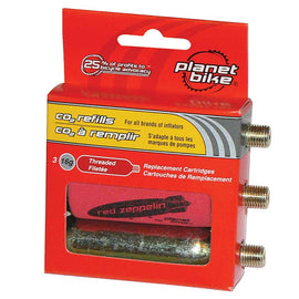 Planet Bike 16g Threaded CO2 Cartridges: 3-Pack