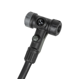 Topeak Joeblow Mountain II Floor Pump - Steel Barrel / Plastic Base 3.5" Gauge 60 Psi /4 Bar Twinhead