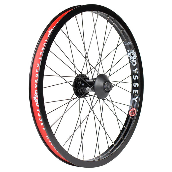 Odyssey Hazard Lite Front Wheel - 20" 3/8" x 100mm Rim Brake Hard BLK Clincher
