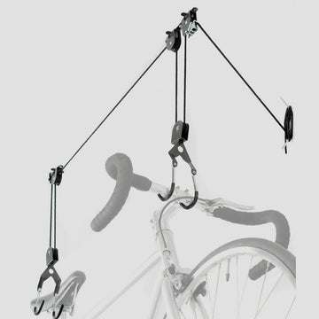 Delta Deluxe Ceiling Hoist Bike Storage Rack  -  1-Bike Utility Straps Included