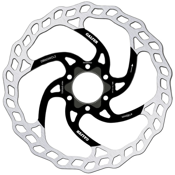 Galfer 180mm Rotor Center Lock 2.0mm Black/Silver