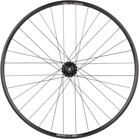 Quality Wheels Value Double Wall Series Disc Front Wheel - 27.5" QR x 100mm 6-Bolt/Rim BLK 32H