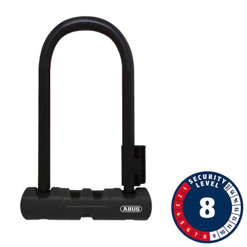 Abus Ultra 410 Mini U-Lock Key 12mm 15.0cm x 18.0cm 5.9" x 7.1" SH34 Black