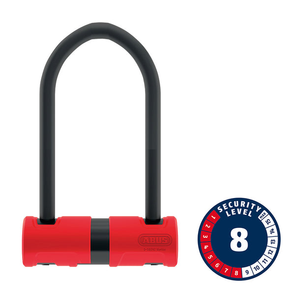 Abus 440A Alarm U-Lock - 4.2 x 6.3" Keyed Black/Red Includes bracket