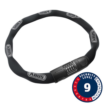 Abus 8808C Chain Lock - Combination 3.7' 8mm Square Black
