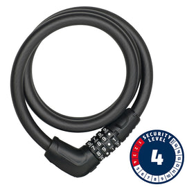 Abus Tresor 6412C Cable Lock - Combination 2.8' With Bracket Black