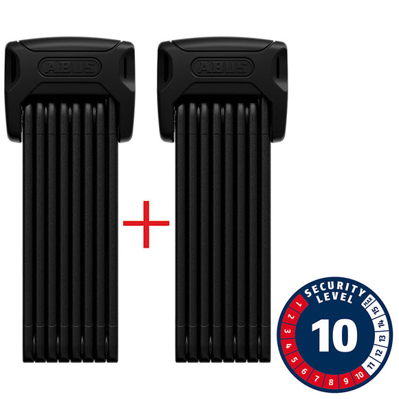 Abus Bordo XPlus 6000K Twinset Folding Lock Key 120cm 3.9' 5mm Black