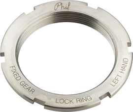 Phil Wood Stainless Steel Track Lockring 1.32" x 24 tpi Left-Hand Thread