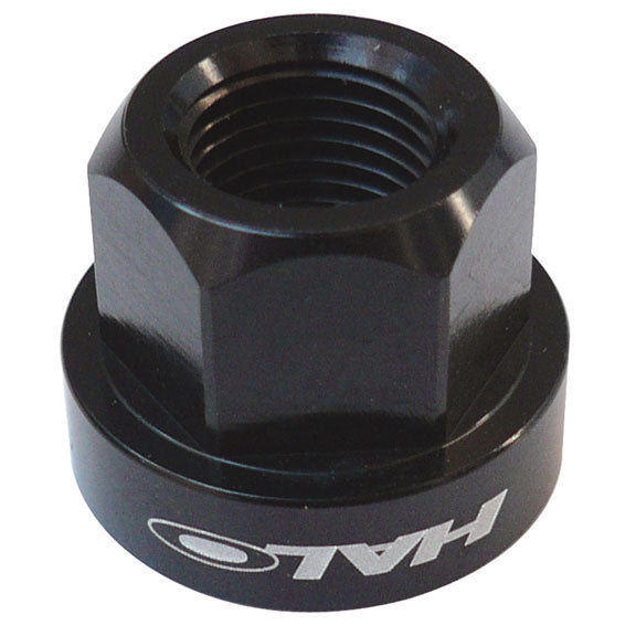 Halo Alloy Axle Nuts 10mm Black Pair
