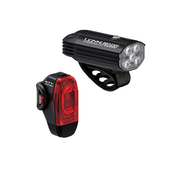 Lezyne Fusion Pro 600+/KTV Pro+ Light Set Black