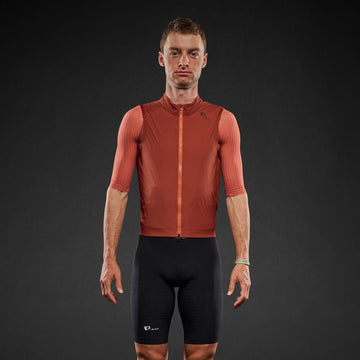 Men's Pi PRO/BLACK Wind Vest - SMOKED PAPRIKA / XS