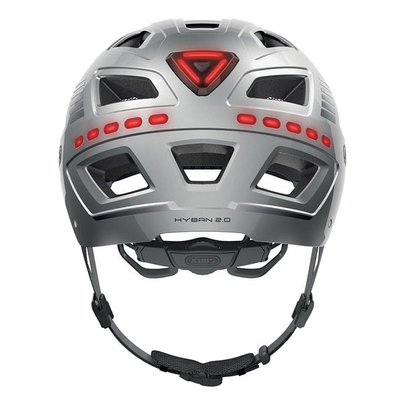 Abus Hyban 2.0 LED Helmet - Signal Silver X-Large
