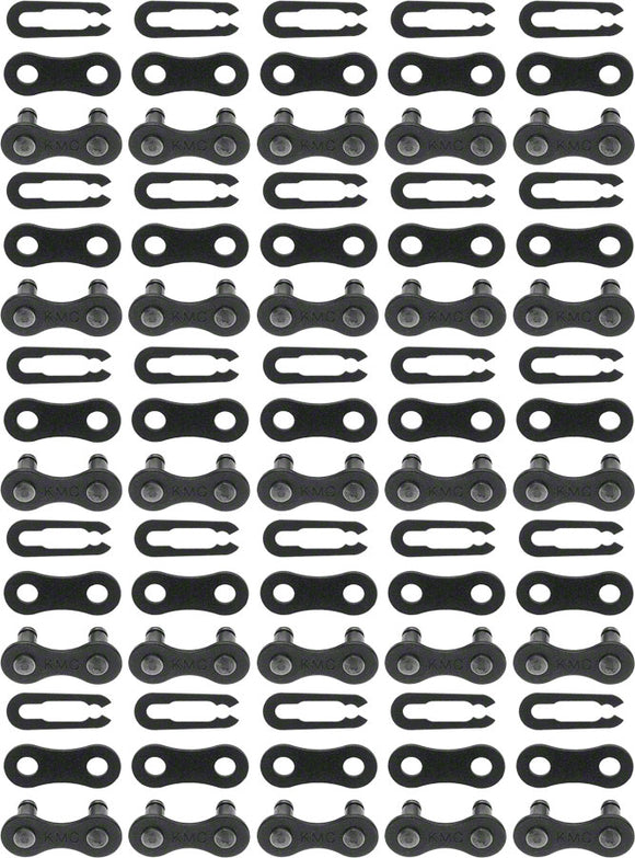 KMC Z410 Master Link - Single Speed 1/2" x 1/8" Black 25 Pairs