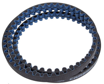 Gates Carbon Drive CDX CenterTrack Belt - 250t  For Tandems BLK Outer / Blue Toothface