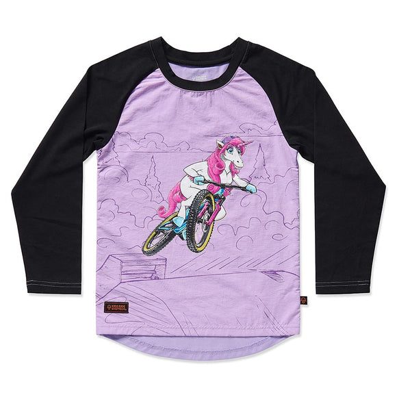 Kids Ride Shotgun Windproof MTB Kids Youth Jersey Unicorn L
