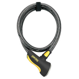 OnGuard Akita Cable Lock with Key: 6' x 12mm Gray/Black/Yellow