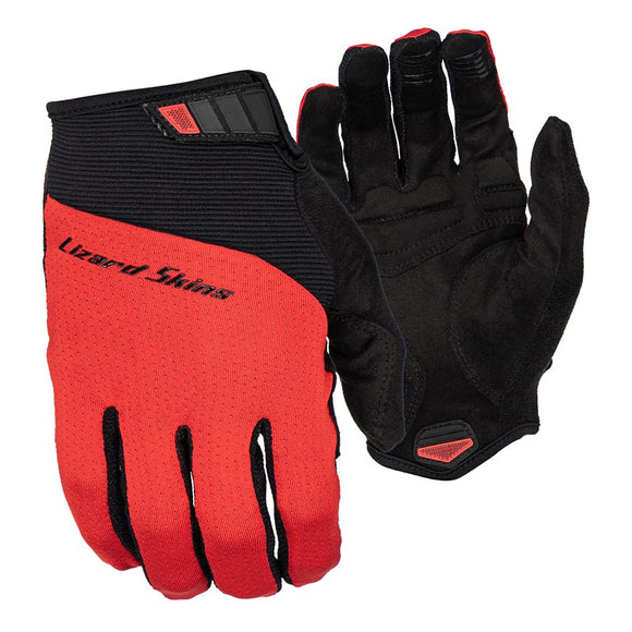 Lizard Skins Monitor Traverse Full Finger Gloves Crimson Red XXL Pair