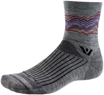 Swiftwick Pursuit Crew Socks - 6" Heather Red Medium
