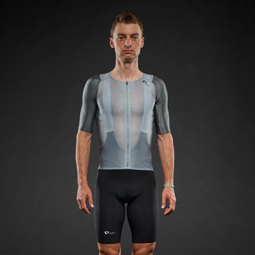 Men's Pi PRO/BLACK Mesh Jersey - SILVER BLUE/BLASAM GREEN / XS