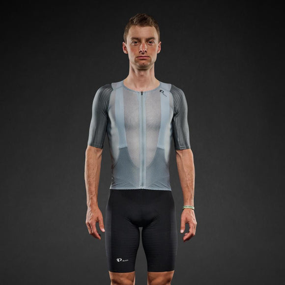 Men's Pi PRO/BLACK Mesh Jersey - SILVER BLUE/BLASAM GREEN / XS