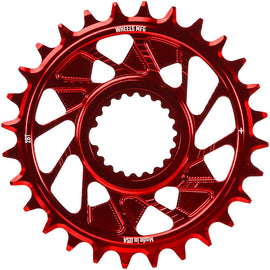 Wheels Manufacturing Direct Mount Chainring - 28t Shimano Direct Mount 1.5mm Outboard Offset HG+ Chain Compatible Red