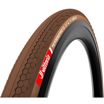 Vittoria Terreno Pro T10 Hardpack Tire - 700 x 35 Tubeless Folding BLK/Brown Eco Gravel Race
