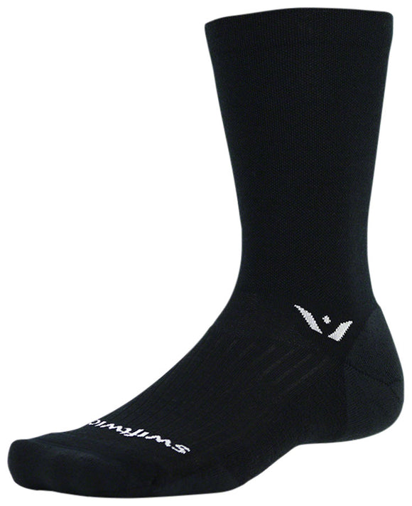 Swiftwick Pursuit Crew Socks - 7" Black Small