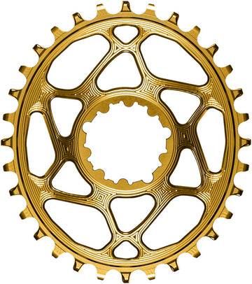 absoluteBLACK Oval Narrow-Wide Direct Mount Chainring - 32t SRAM 3-Bolt Direct Mount 3mm Offset Gold