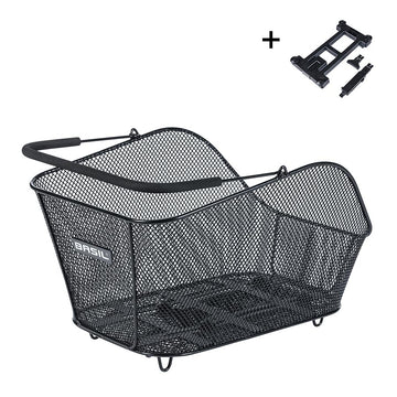 Basil Icon M MIK Rear Basket - Black