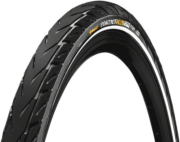 Continental Contact Plus City Tire - 27.5 x 2.20 Clincher Wire BLK/Reflex SafetyPlus Breaker E50