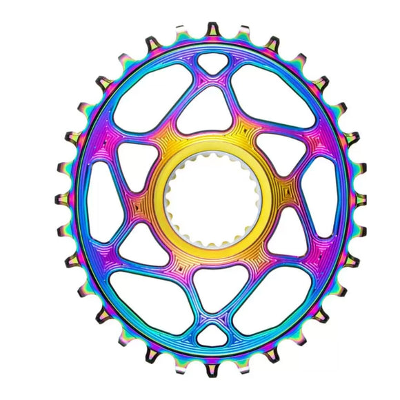 absoluteBLACK Shimano Direct Mount Oval Chainring 32T - PVD Rainbow
