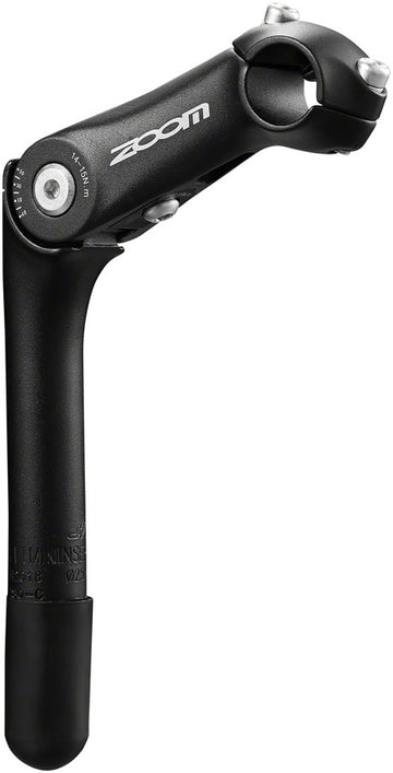 Zoom Quick Comfort Adjustable Stem - 90mm 25.4 Clamp Adjustable 80-150deg 22.2-24tpi Quill Aluminum BLK