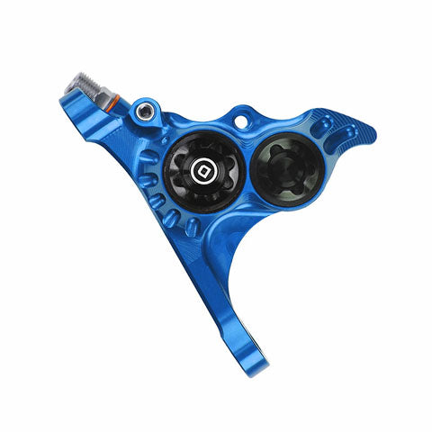 Hope RX4+ Disc Brake Caliper - Front Flat Mount Direct +20mm Mineral Oil Type Blue