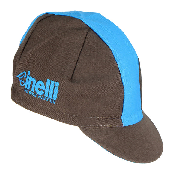 Cinelli Cycling CapWe Bike Harder Blue Line